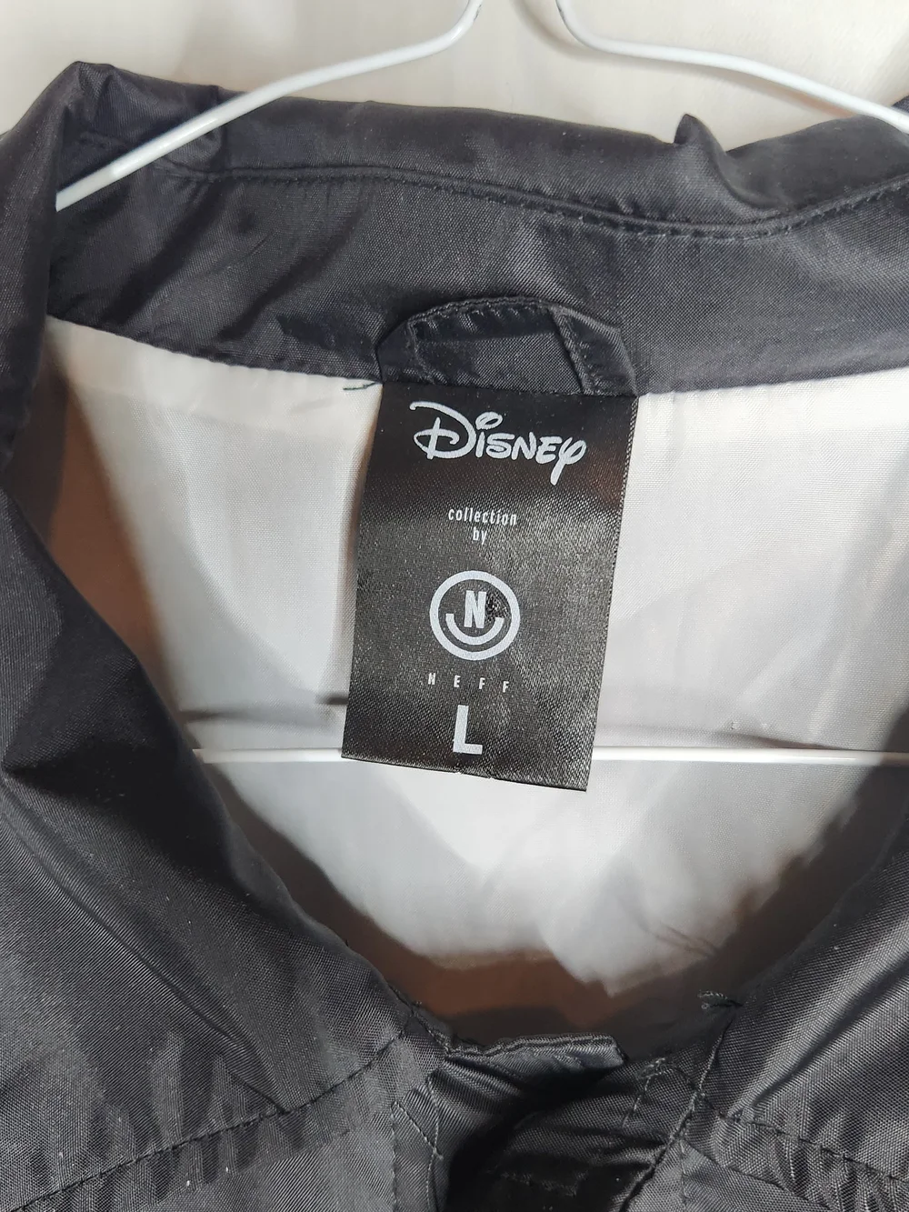 Neff Black Windbreaker Jacket with White Mickey Graphic